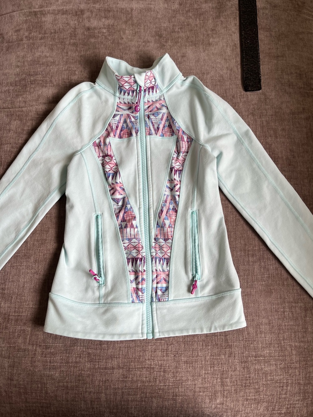 Ivivva Lululemon Girls Full Zip Jacket Light Blue Purple Size 8